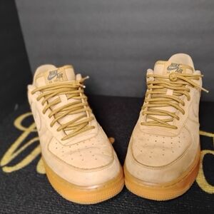 Nike Air Force 1 Wheat Suede Sneakers